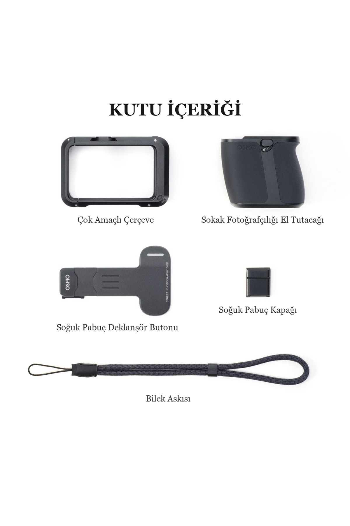 DJI Osmo Action 6 Uyumlu Sokak Fotoğrafçılığı Tutacak Kiti Çerçeve El Tutacağı Deklanşör