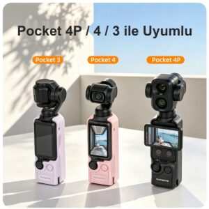DJI Osmo Pocket 4P / Pocket 4 / Pocket 3 Uyumlu Silikon Koruma Kılıfı TPU Gövde Koruyucu