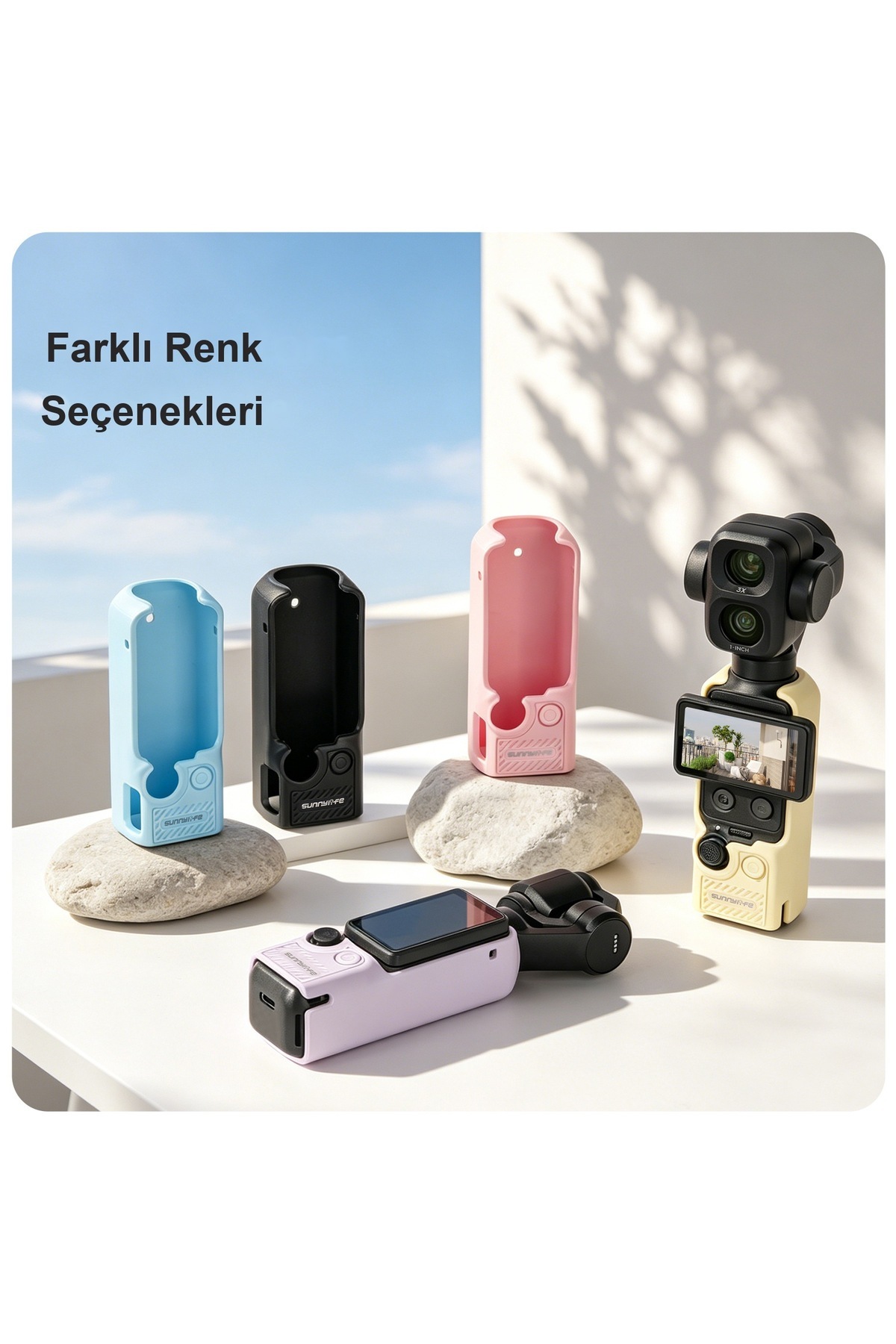 DJI Osmo Pocket 4P / Pocket 4 / Pocket 3 Uyumlu Silikon Koruma Kılıfı TPU Gövde Koruyucu - Görsel 2