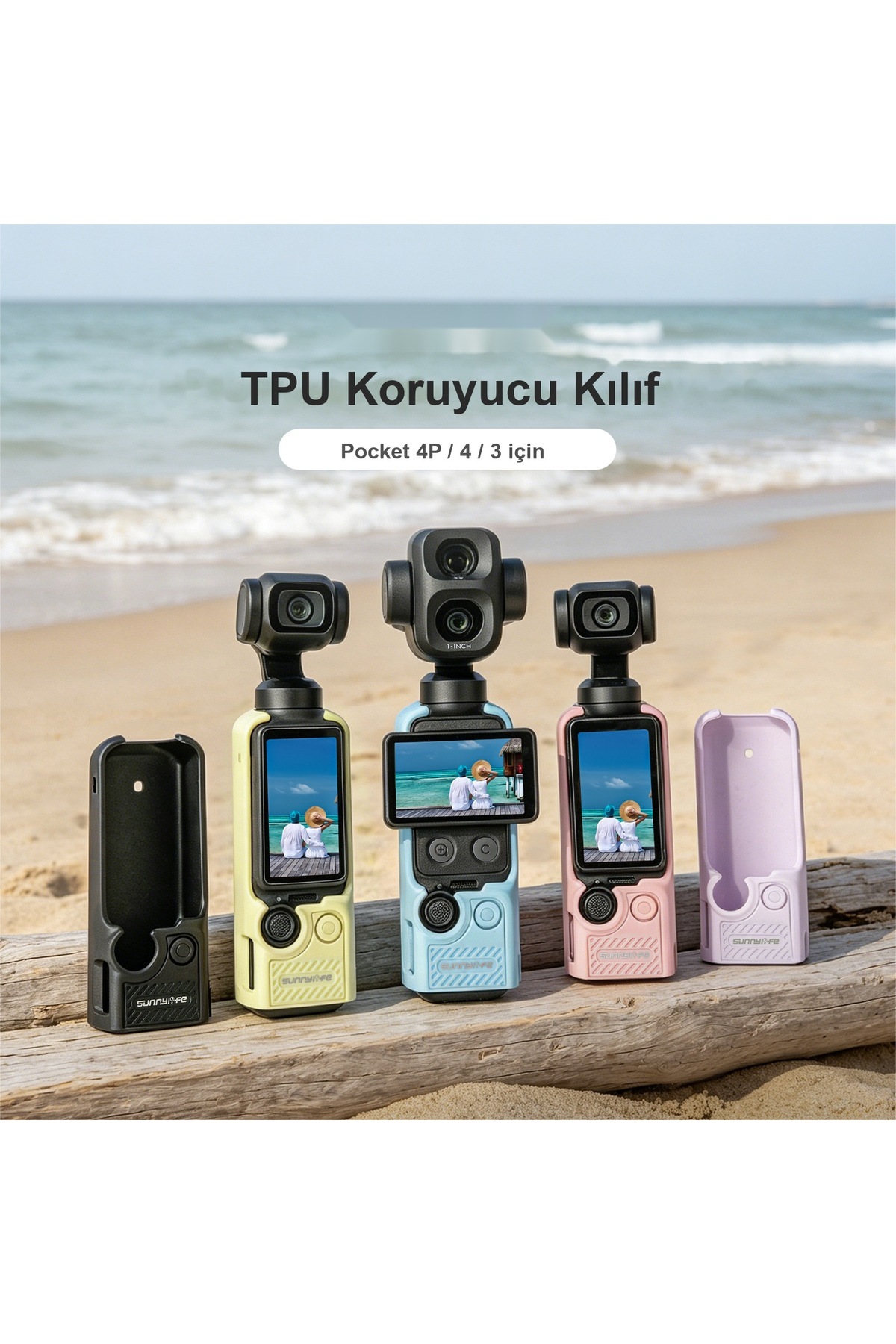 DJI Osmo Pocket 4P / Pocket 4 / Pocket 3 Uyumlu Silikon Koruma Kılıfı TPU Gövde Koruyucu - Görsel 4